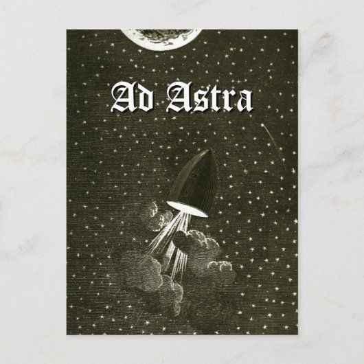 地球から月の芸術アドアストラ ポストカード (正面)