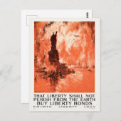 地球から自由が失われぬように WWI プロパガンダポスター ポストカード (正面/裏面)