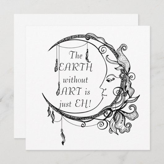 地球から芸術が失われるとただのEH  インスピレーション名言 (正面/裏面)
