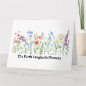 地球かわいらしは花で笑う カード (正面)