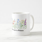 地球かわいらしは花で笑う コーヒーマグカップ (正面右)