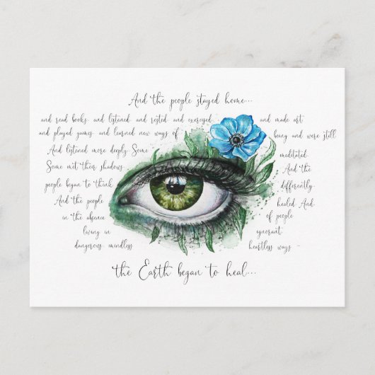 地球がはがきを癒し始めた ポストカード (正面)