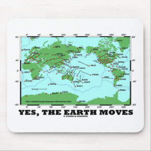 地球が動かすYes (プレート造構論の地震) マウスパッド