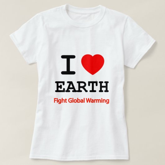 地球が大好き Tシャツ (デザイン正面)