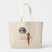 地球が平らでない ラージトートバッグ (裏面)