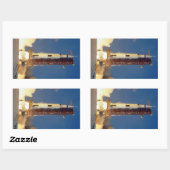 地球が揺れる サターンVが空に向かって燃え上がる月へ 長方形シール (シート)