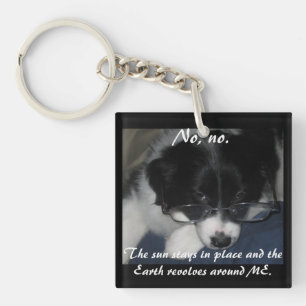 「地球が私をのまわりに回転」アクリル製キーチェーン キーホルダー