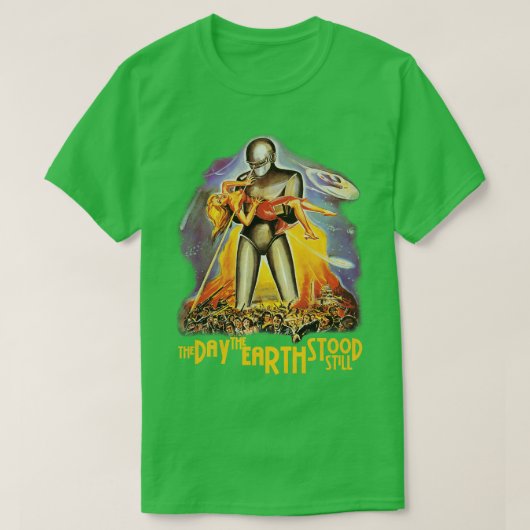 地球が立った日はまだ映画クラシック映画 Tシャツ (デザイン正面)