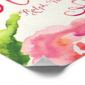 地球が花で笑う引用文アートプリント ポスター (角)