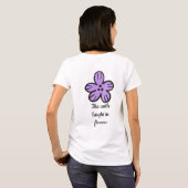 地球が花で笑う» Cuteフローラ引用文 Tシャツ (裏面フル)