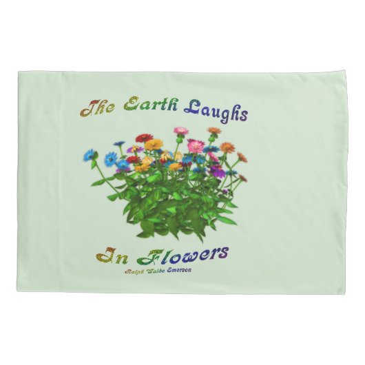 地球が花に笑感動的う引用文    枕カバー (裏面)