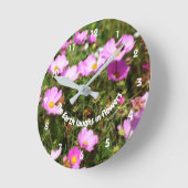 地球が花の引用文 感動的 ラウンド壁時計 (傾斜)