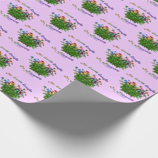 地球が花を感動的引用文 ラッピングペーパー (角)