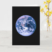 地球が見える宇宙 カード (黄色い花)