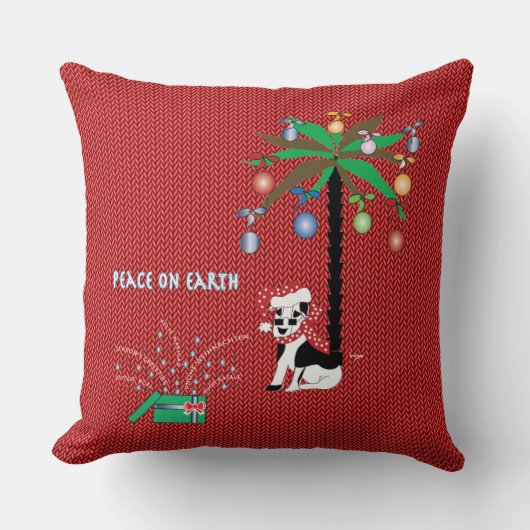 地球での季節の挨拶・祝日の平和 クッション (正面)