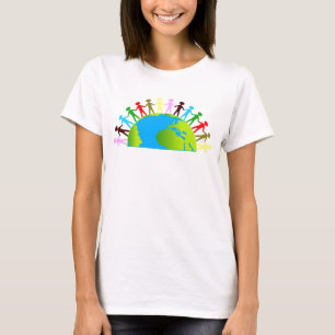 地球で統一されたな子供か人々 Tシャツ