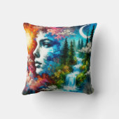 地球としての女性：自然と生命の体現 クッション (裏面)