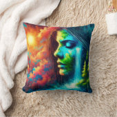 地球としての女性：自然と生命の体現 クッション (ブランケット)