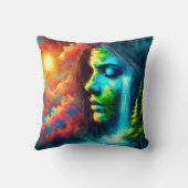 地球としての女性：自然と生命の体現 クッション (裏面)