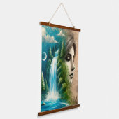 地球としての女性：自然と生命の体現 吊り下げ型タペストリー (傾斜あり)