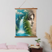 地球としての女性：自然と生命の体現 吊り下げ型タペストリー (寝室)