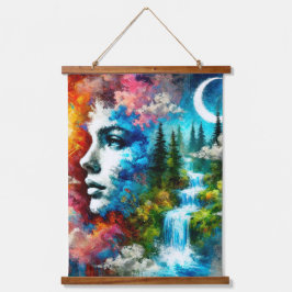 地球としての女性:自然と生命の体現 吊り下げ型タペストリー