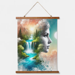 地球としての女性:自然と生命の体現 吊り下げ型タペストリー