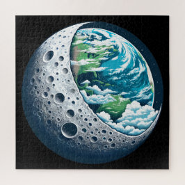 地球とその月：天疑問に思星 ジグソーパズル