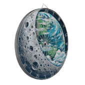 地球とその月：天疑問に思星 ダーツボード (正面左)