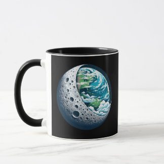 地球とその月:天疑問に思星 マグカップ
