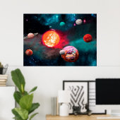 地球とその隣人 ポスター (ホームオフィス)