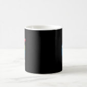 地球とハートハンズラブアースの日 コーヒーマグカップ (中央)