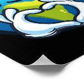 地球とハートハンズラブアースの日 ポスター (角)