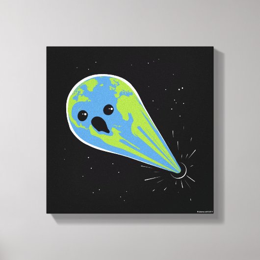 地球とブラックホール キャンバスプリント (正面)