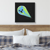 地球とブラックホール キャンバスプリント (インサイチュ (寝室))