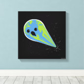 地球とブラックホール キャンバスプリント (インサイチュ (ウッドフロア))