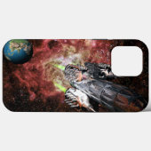 地球とロケット船iPhoneケースのケースメイト Case-Mate iPhoneケース (裏面 (横))