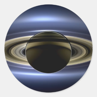 地球と土星 ラウンドシール