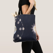 地球と太陽の月の位相、ヴィンテージ天文学 トートバッグ (クローズアップ)