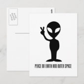 地球と宇宙の平和 ポストカード (正面/裏面)