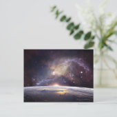 地球と宇宙はがき ポストカード (スタンド正面)