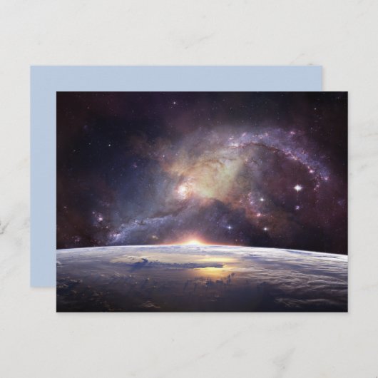 地球と宇宙はがき ポストカード (正面/裏面)