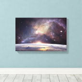 地球と宇宙を包んだキャンバス キャンバスプリント (インサイチュ (ウッドフロア))