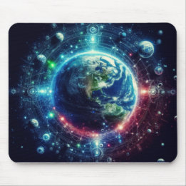 地球と惑星の宇宙マウスパッド マウスパッド