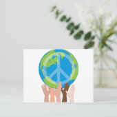 地球と手 ポストカード (スタンド正面)