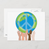 地球と手 ポストカード (正面/裏面)