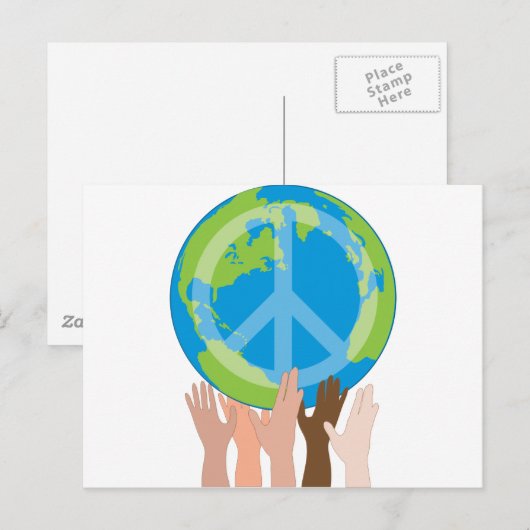 地球と手 ポストカード (正面/裏面)