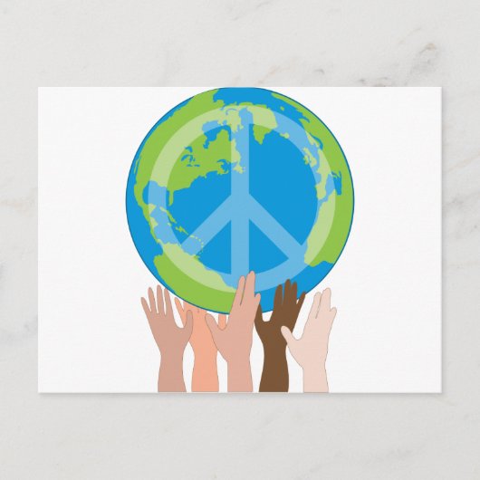 地球と手 ポストカード (正面)