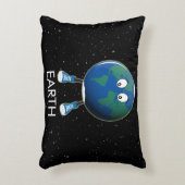 地球と星 アクセントクッション (正面(垂直))