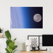 地球と月が宇宙駅国際的から ポスター (ホームオフィス)